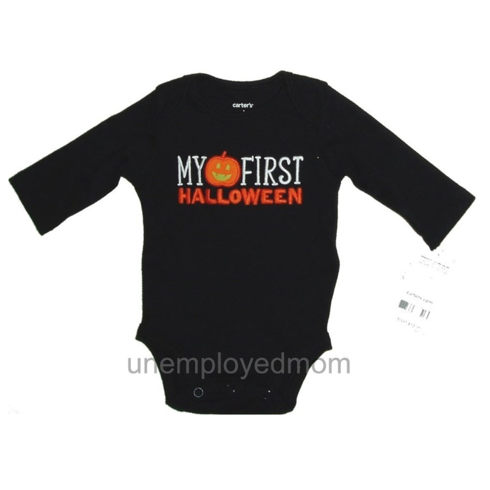 My 1st Halloween Bodysuit Pumpkin Boys NB 12M 18M